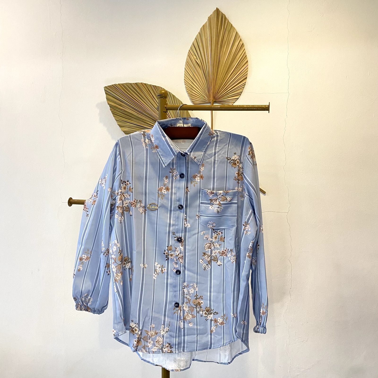 Kemeja Linen Flower