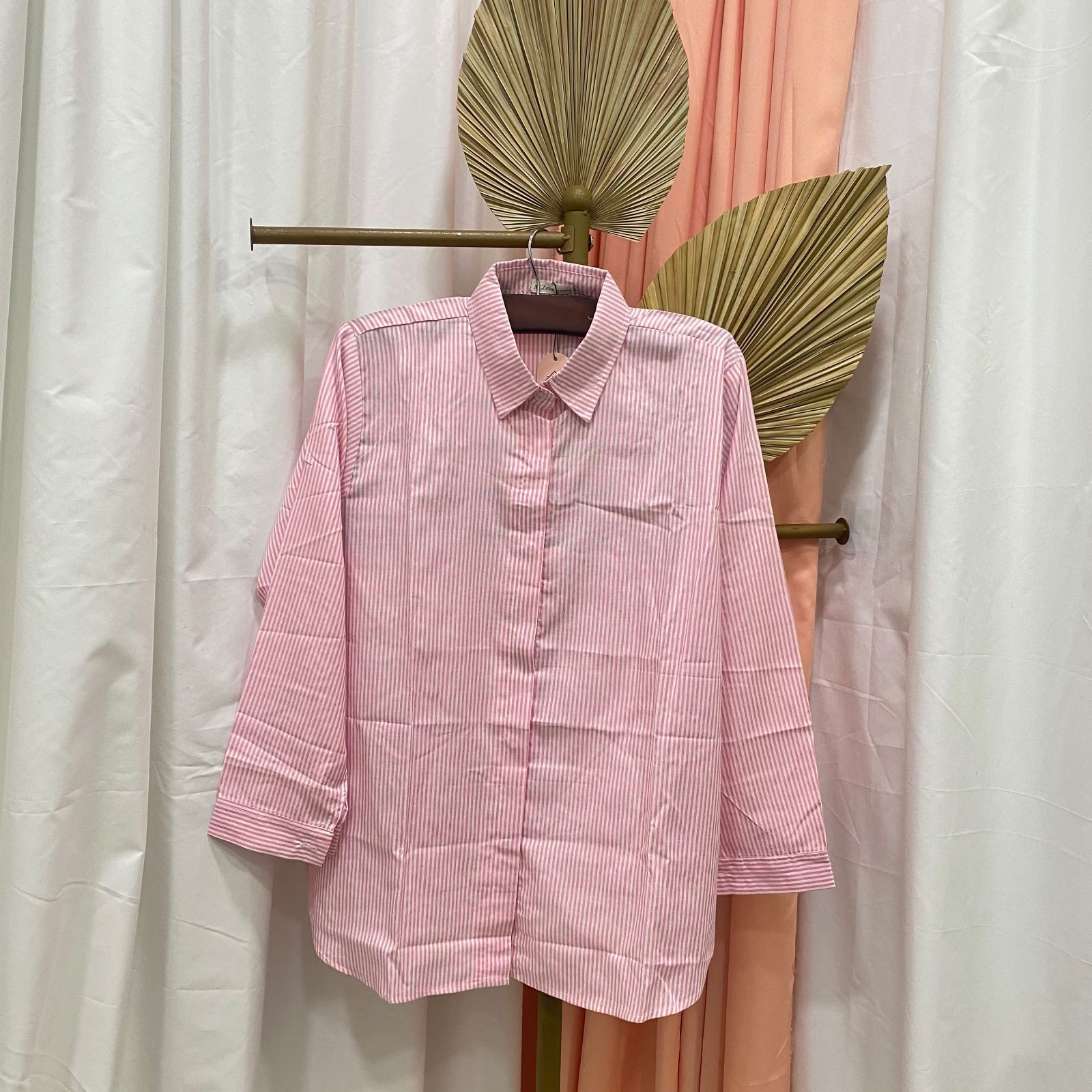 Kemeja Pink Stripes